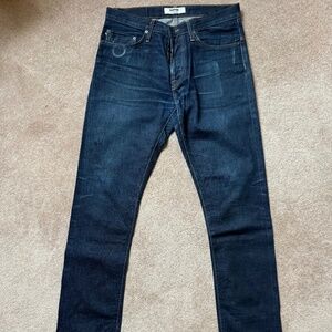 Baldwin Denim The 77 The Drop Yoke Straight Jeans Men 32x33 raw selvage